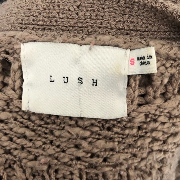 Lush Crotchet Open knit Slub Cardigan - Picture 6 of 7